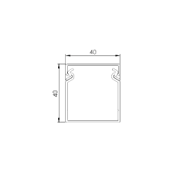 Canal cablu perforat 40x40 mm, cu capac, 2m - DLX PVCP-407-40 Canal cablu perforat 40x40 mm, cu capac, 2m - DLX PVCP-407-40