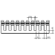 Canal cablu perforat 40x40 mm, cu capac, 2m - DLX PVCP-407-40 Canal cablu perforat 40x40 mm, cu capac, 2m - DLX PVCP-407-40