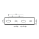 Canal cablu perforat 40x60 mm, cu capac, 2m - DLX PVCP-407-60 Canal cablu perforat 40x60 mm, cu capac, 2m - DLX PVCP-407-60