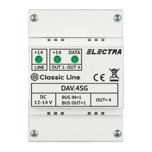 Doza derivatie video DAV.4SG Classic 4 iesiri - ELECTRA DAV.4SG Doza derivatie video DAV.4SG Classic 4 iesiri - ELECTRA DAV.4SG