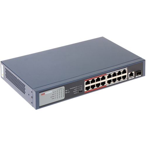 Switch 16 porturi PoE, 2 porturi uplink - HIKVISION DS-3E0318P-E-M Switch 16 porturi PoE, 2 porturi uplink - HIKVISION DS-3E0318P-E-M