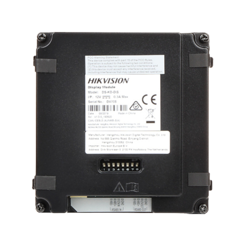 Modul afisaj LCD TFT pentru Interfon modular - HIKVISION DS-KD-DIS Modul afisaj LCD TFT pentru Interfon modular - HIKVISION DS-KD-DIS