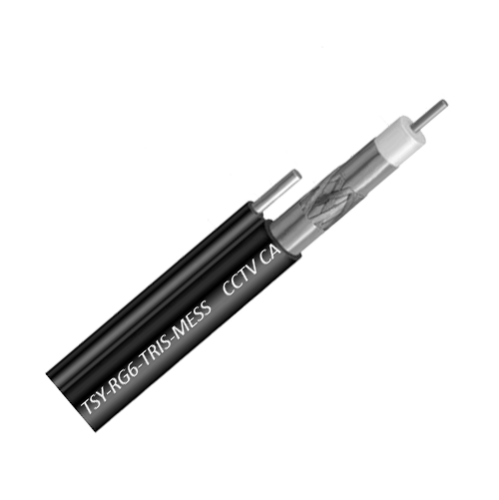 Cablu Coaxial RG6 TRISHIELD autoportant, 305m, negru TSY-RG6-TRIS-MESS Cablu Coaxial RG6 TRISHIELD autoportant, 305m, negru TSY-RG6-TRIS-MESS