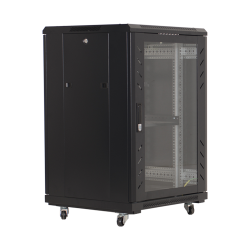 Rack podea 27U 19' 600x600, capacitate incarcare 500 Kg, negru - ASYTECH Networking ASY-27U-6060E