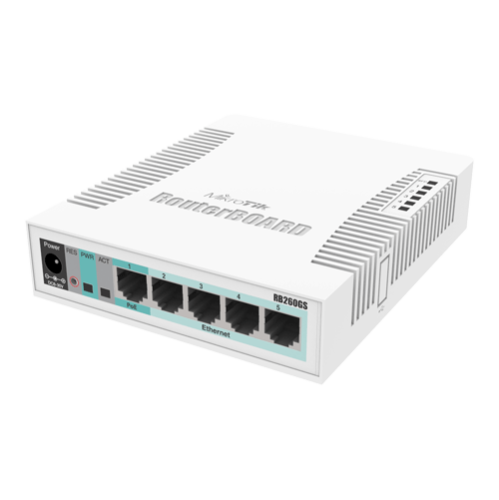 Smart Switch, 5 x Gigabit, 1 x SFP - Mikrotik CSS106-5G-1S Smart Switch, 5 x Gigabit, 1 x SFP - Mikrotik CSS106-5G-1S