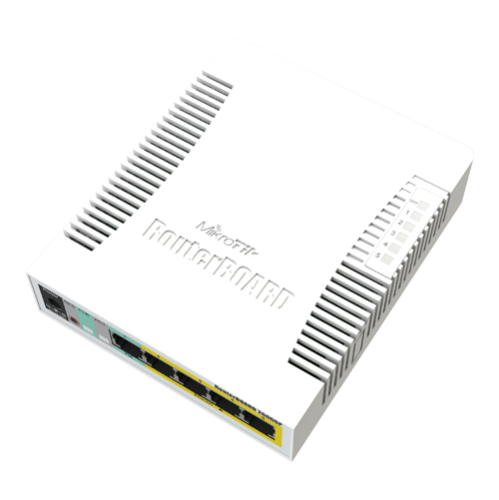 Smart Switch 5 x Gigabit (4 x PoE), 1 x SFP - Mikrotik CSS106-1G-4P-1S Smart Switch 5 x Gigabit (4 x PoE), 1 x SFP - Mikrotik CSS106-1G-4P-1S