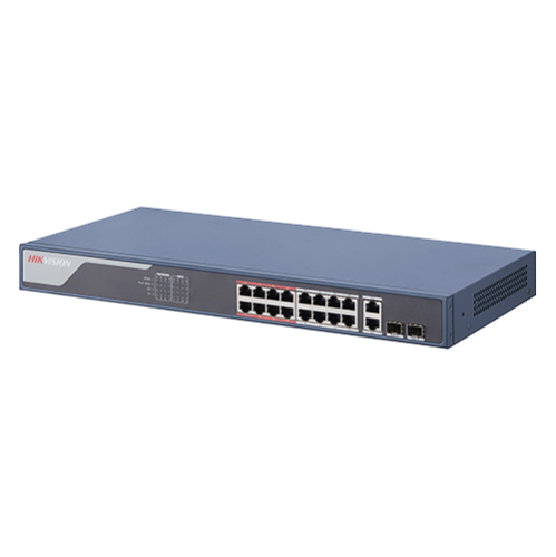 Switch 16 porturi PoE 100Mbps, 2 port uplink Gigabit, SMART Management - HIKVISION DS-3E1318P-EI Switch 16 porturi PoE 100Mbps, 2 port uplink Gigabit, SMART Management - HIKVISION DS-3E1318P-EI