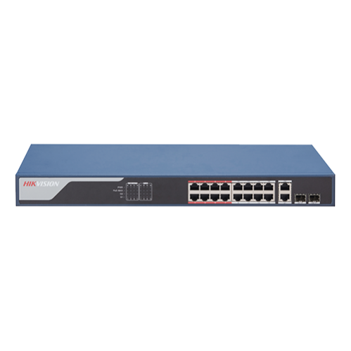 Switch 16 porturi PoE 100Mbps, 2 port uplink Gigabit, SMART Management - HIKVISION DS-3E1318P-EI Switch 16 porturi PoE 100Mbps, 2 port uplink Gigabit, SMART Management - HIKVISION DS-3E1318P-EI