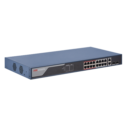 Switch 16 porturi PoE 100Mbps, 2 port uplink Gigabit, SMART Management - HIKVISION DS-3E1318P-EI Switch 16 porturi PoE 100Mbps, 2 port uplink Gigabit, SMART Management - HIKVISION DS-3E1318P-EI