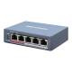 Switch 4 porturi PoE, 1 port uplink RJ45, SMART Management - HIKVISION DS-3E1105P-EI Switch 4 porturi PoE, 1 port uplink RJ45, SMART Management - HIKVISION DS-3E1105P-EI