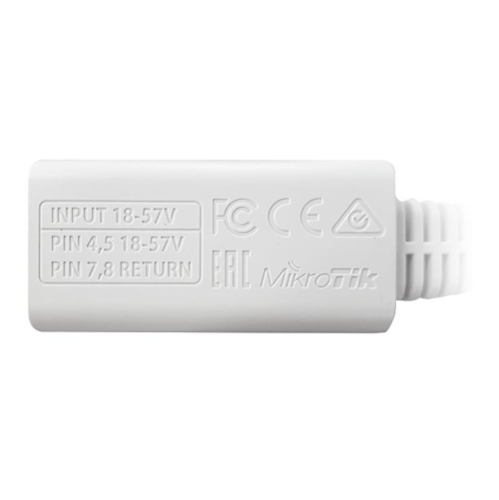 Injector PoE pasiv 18-57V, Gigabit - Mikrotik RBGPOE Injector PoE pasiv 18-57V, Gigabit - Mikrotik RBGPOE