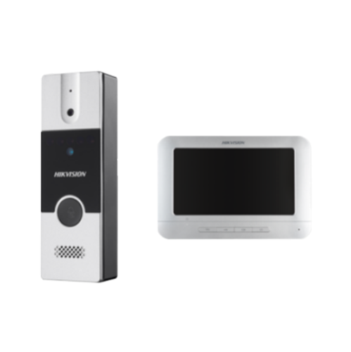 Kit videointerfon analogic 7'', conectare 4 fire - HIKVISION DS-KIS202T Kit videointerfon analogic 7'', conectare 4 fire - HIKVISION DS-KIS202T