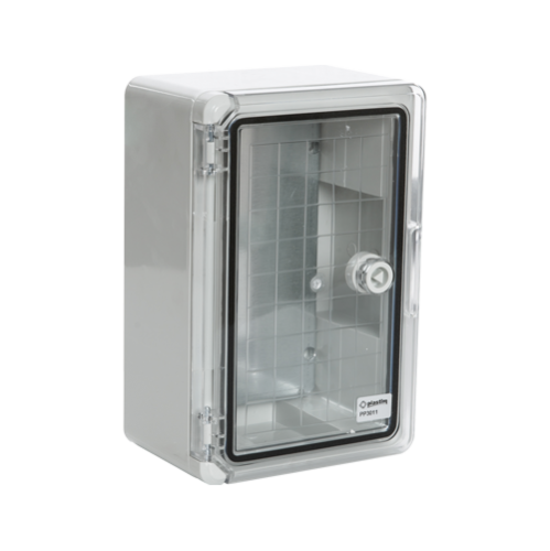 Cutie distributie IP65 din ABS gri, usa transparenta, placa metalica, 200x300x130 mm PP3011 Cutie distributie IP65 din ABS gri, usa transparenta, placa metalica, 200x300x130 mm PP3011