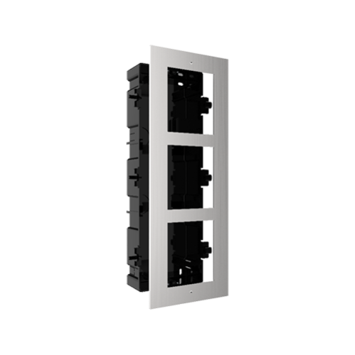 Rama montaj ingropat din otel inoxidabil, 3 module, pentru Interfon modular - HIKVISION DS-KD-ACF3-S Rama montaj ingropat din otel inoxidabil, 3 module, pentru Interfon modular - HIKVISION DS-KD-ACF3-S