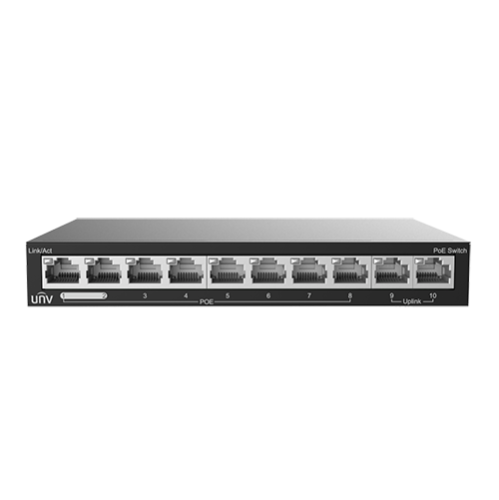 Switch 8 porturi PoE, 2 porturi uplink RJ45 - UNV NSW2020-10T-POE-IN Switch 8 porturi PoE, 2 porturi uplink RJ45 - UNV NSW2020-10T-POE-IN
