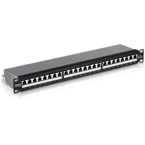 Patch Panel 24 porturi RJ45, Cat6a, Ecranat, 1U - TRENDnet TC-P24C6AS Patch Panel 24 porturi RJ45, Cat6a, Ecranat, 1U - TRENDnet TC-P24C6AS
