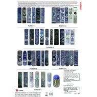 NR.1216/ UNIVORTEX Telecomandă KNTECH®, Universala pentru TV/LED VORTEX acoperire 100% modele 2015-2026, neagra, manual in limba Romana