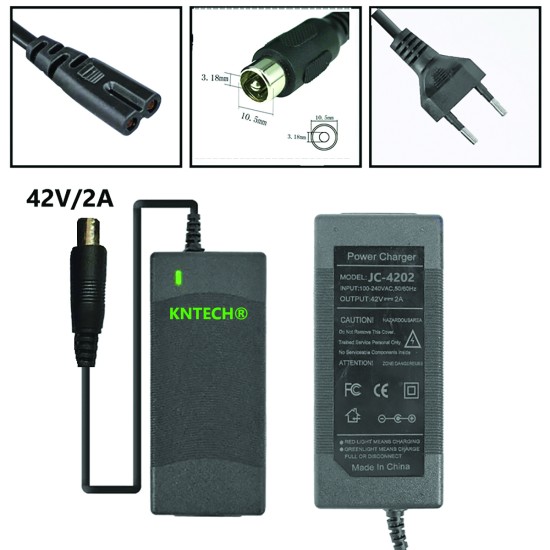 JC-4202-1/Incarcator trotineta electrica Li-Ion 42V/ 2A conector 8X10.5 mm(RCA) pentru :Xiaomi Mijia M365/Ninebot ES1/ES2/ES4, Lime, Bird, Spin,Skip JC-4202-1/Incarcator trotineta electrica Li-Ion 42V/ 2A conector 8X10.5 mm(RCA) pentru :Xiaomi Mijia M365/Ninebot ES1/ES2/ES4, Lime, Bird, Spin,Skip