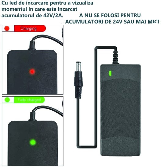JC-4202-1/Incarcator trotineta electrica Li-Ion 42V/ 2A conector 8X10.5 mm(RCA) pentru :Xiaomi Mijia M365/Ninebot ES1/ES2/ES4, Lime, Bird, Spin,Skip JC-4202-1/Incarcator trotineta electrica Li-Ion 42V/ 2A conector 8X10.5 mm(RCA) pentru :Xiaomi Mijia M365/Ninebot ES1/ES2/ES4, Lime, Bird, Spin,Skip