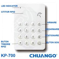 KP-700/ Tastatură wireless RFID compatibilă cu  sistemele de alarmă CHUANGO GO2 și CG-G5