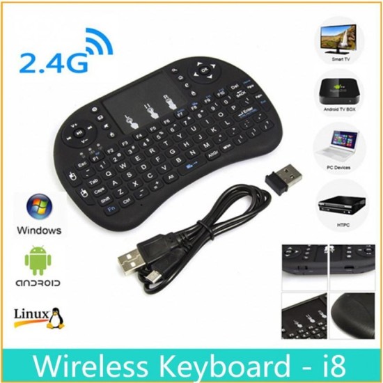 I8/ Telecomandă cu tastatură și touchpad mouse wireless 2,4 GHz I8/ Telecomandă cu tastatură și touchpad mouse wireless 2,4 GHz