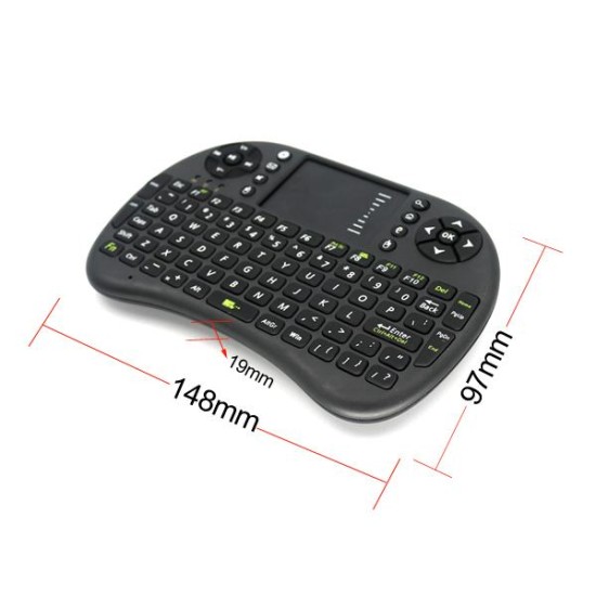I8/ Telecomandă cu tastatură și touchpad mouse wireless 2,4 GHz I8/ Telecomandă cu tastatură și touchpad mouse wireless 2,4 GHz