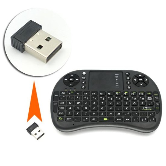 I8/ Telecomandă cu tastatură și touchpad mouse wireless 2,4 GHz I8/ Telecomandă cu tastatură și touchpad mouse wireless 2,4 GHz