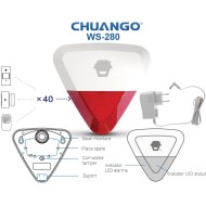 WS-280/ Sirenă de exterior wireless compatibilă cu sisteme de alarmă CHUANGO GO2 și CG-G5